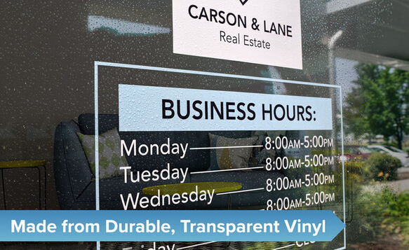 Custom Permenant Vinyl for your Store front