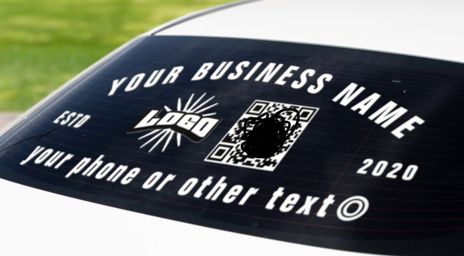 Business logo QR code Vinyl Car