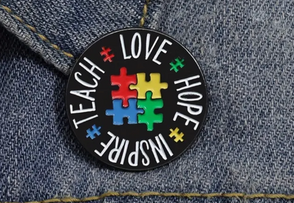 Autism Enamel TEACH Pin