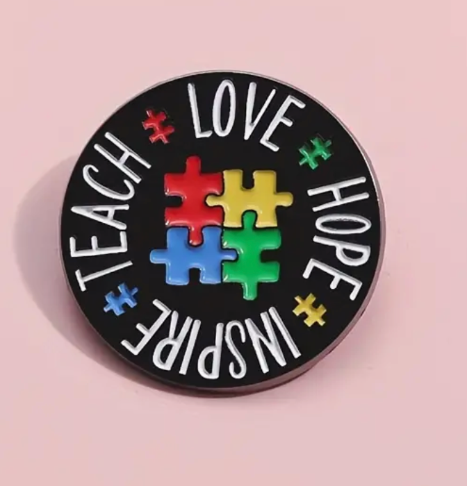 Autism Enamel TEACH Pin