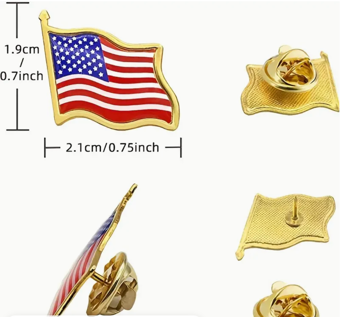 USA Waving Flag Lapel Pin