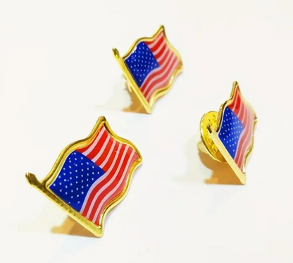 USA Waving Flag Lapel Pin